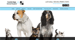 Desktop Screenshot of cambridgeanimalhospital.com