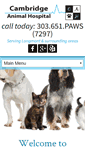 Mobile Screenshot of cambridgeanimalhospital.com